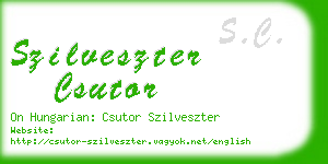 szilveszter csutor business card